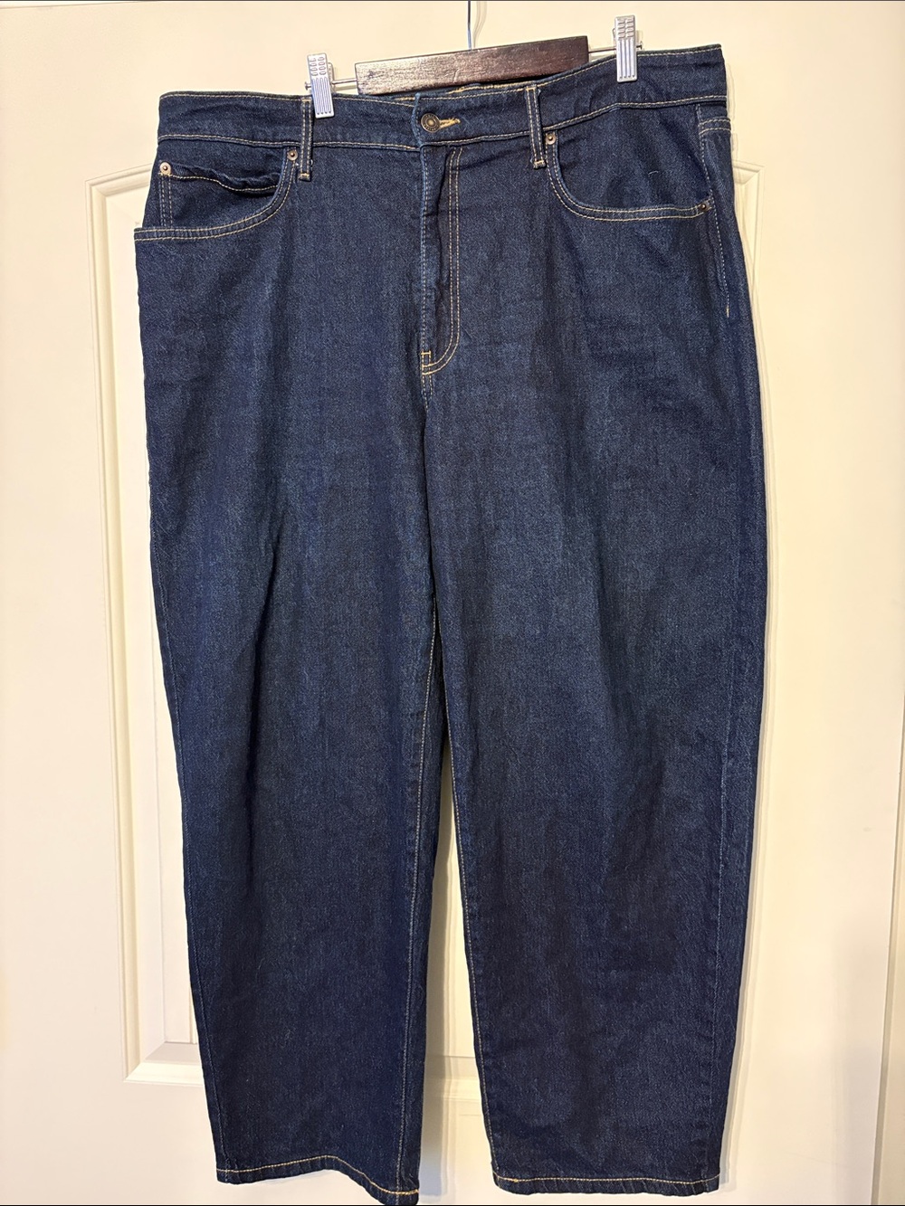 Free People Dark Blue Straight-Leg Jeans - Picture 2 of 4